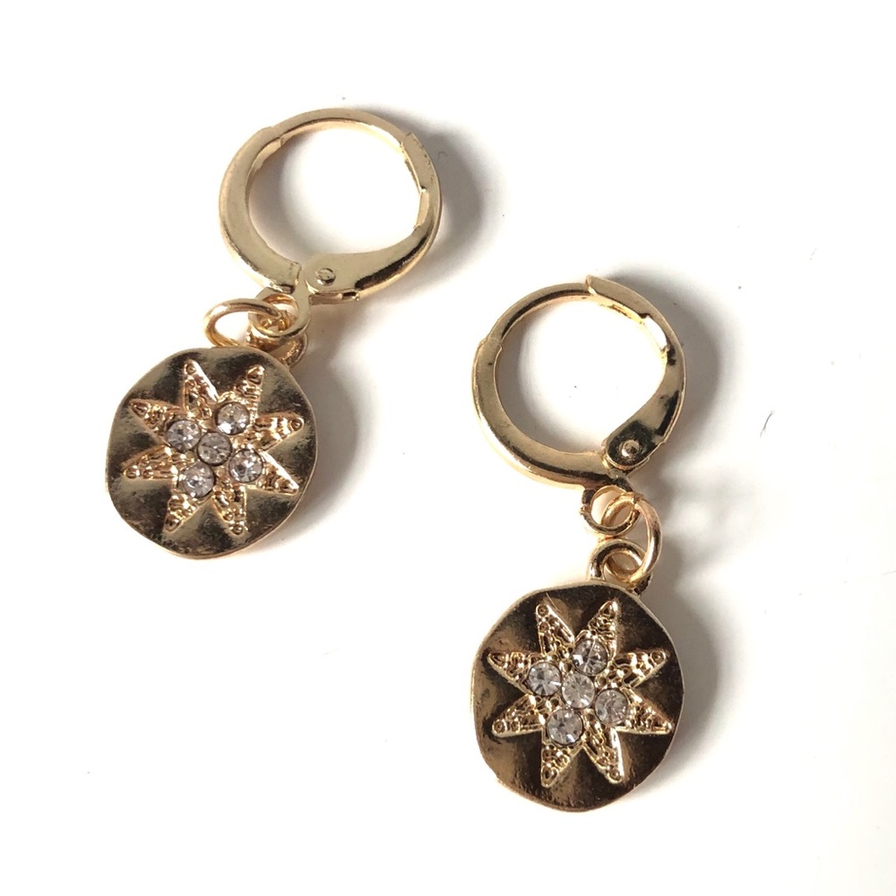 Gold Starburst Earrings